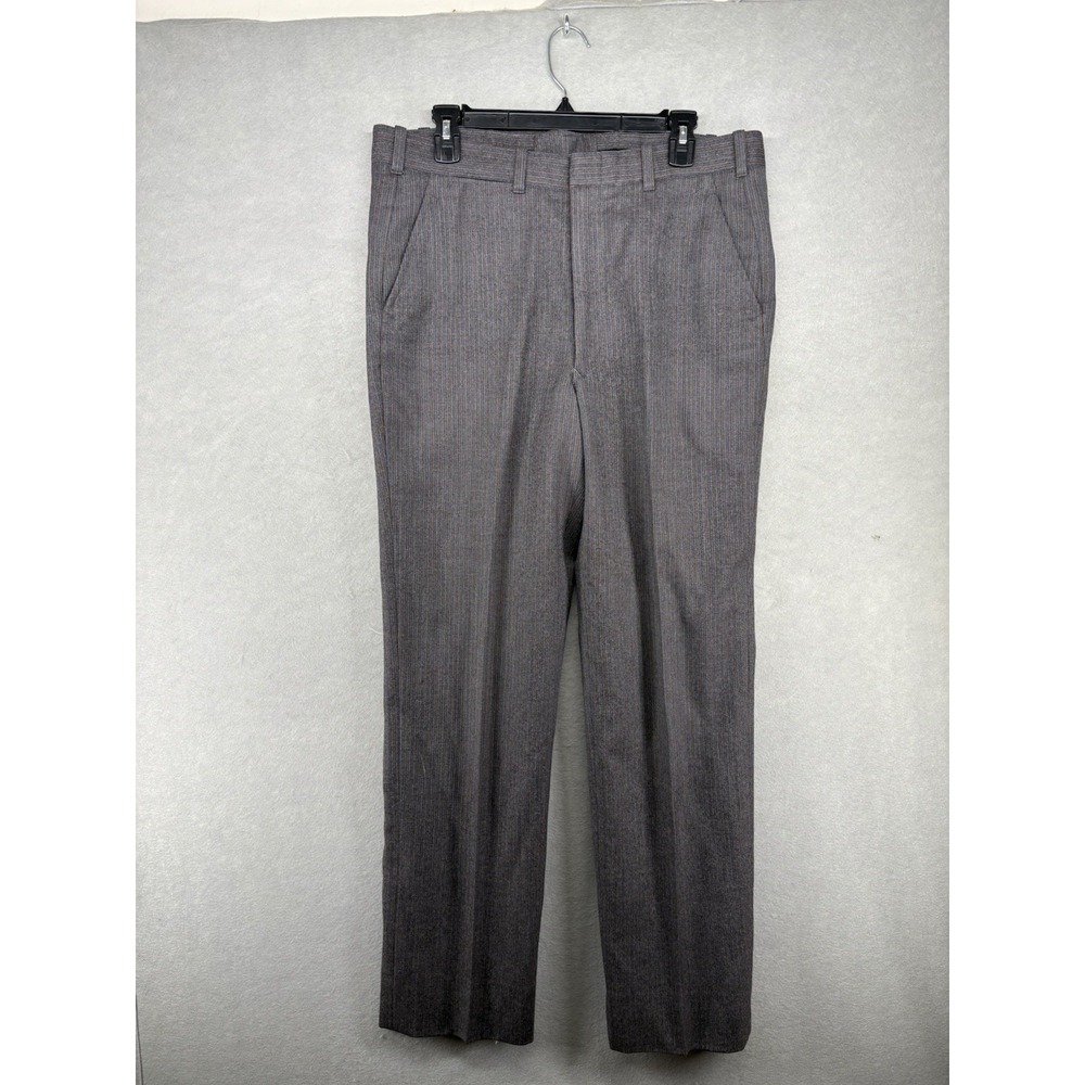 Perkins Tailor Made Pants Custom Gray Stripes Sz 34x29